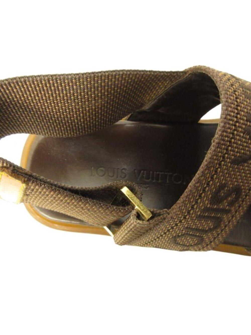 Louis Vuitton Comfort Sandals Shoes Strap Brown - Picture 8 of 8